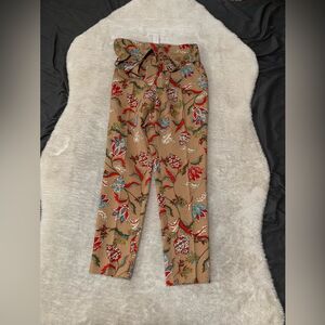 New 7th Avenue New York Womens Paisley Floral‎ Dress Pants Belt Size 8